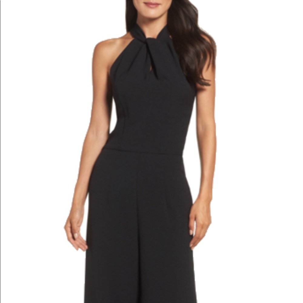 Julia Jordan Halter Wide Leg Jumpsuit